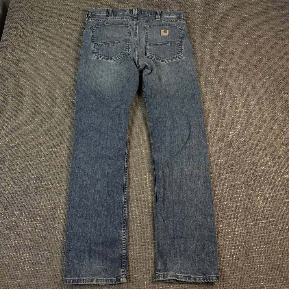 Carhartt Relaxed Fit Straight Leg Jeans Mens 32x30 Blue Denim Workwear J-001
